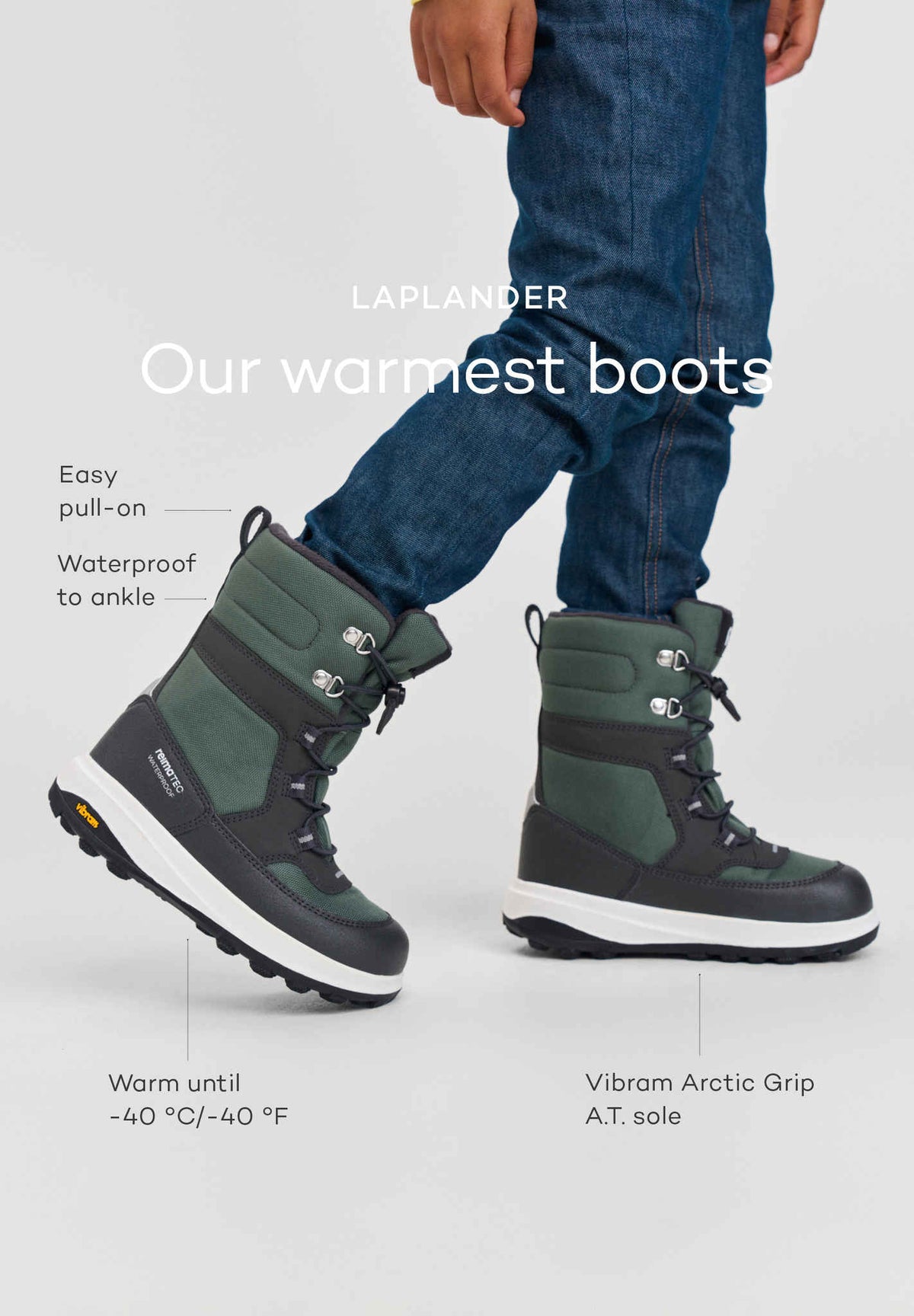 Wasserdichte Winterstiefel für Kinder Laplander 2.0