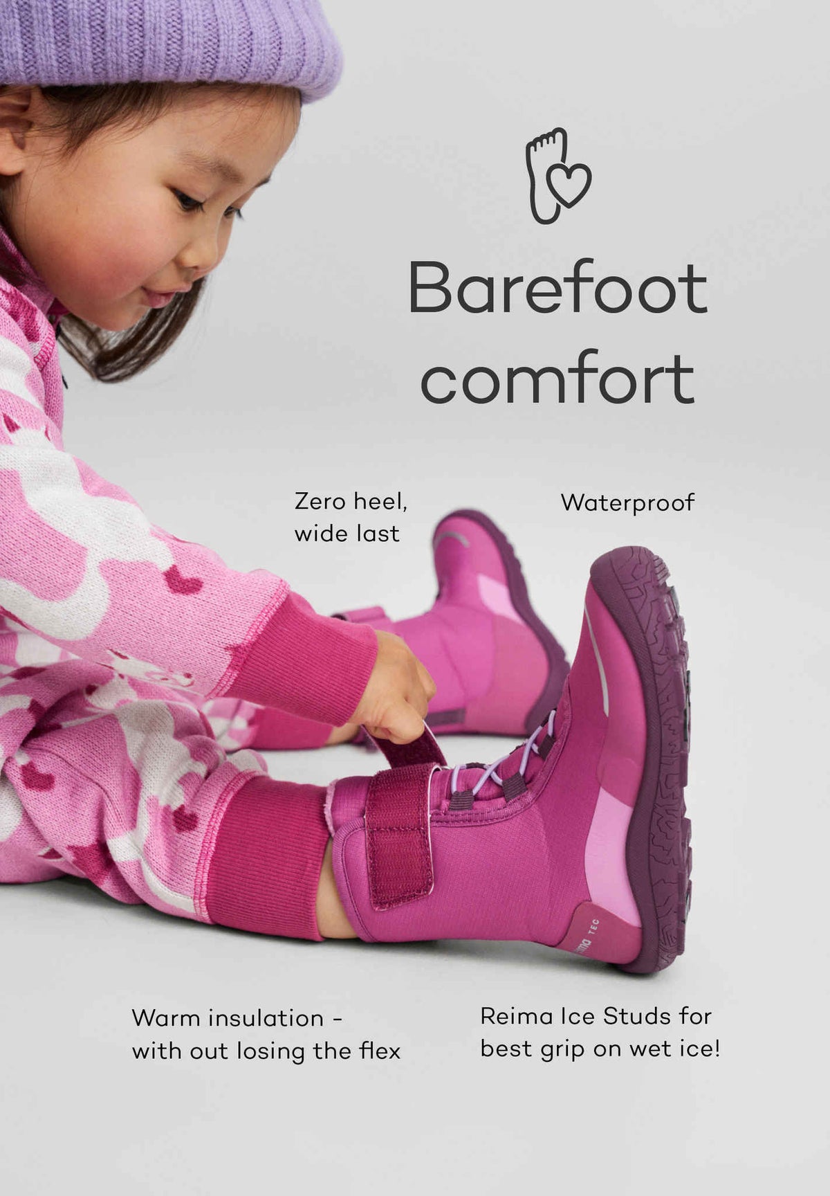 Chaussures pieds nus d'hiver pour enfants Talvella Kids